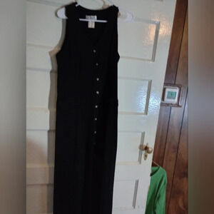 Clues Med maxi women's black dress, elegant (Can396)